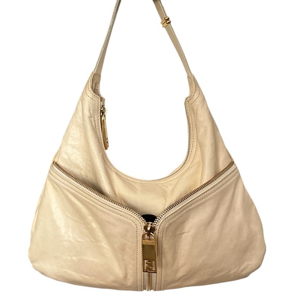 FENDI Zucca Zip Hobo Shoulder Bag - Picture 4 of 9